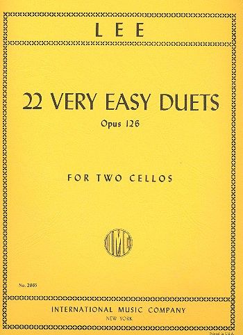 22 very easy Duets op.126  for 2 violoncellos  score