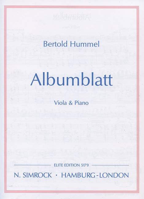 Albumblatt  für Viola und Klavier  