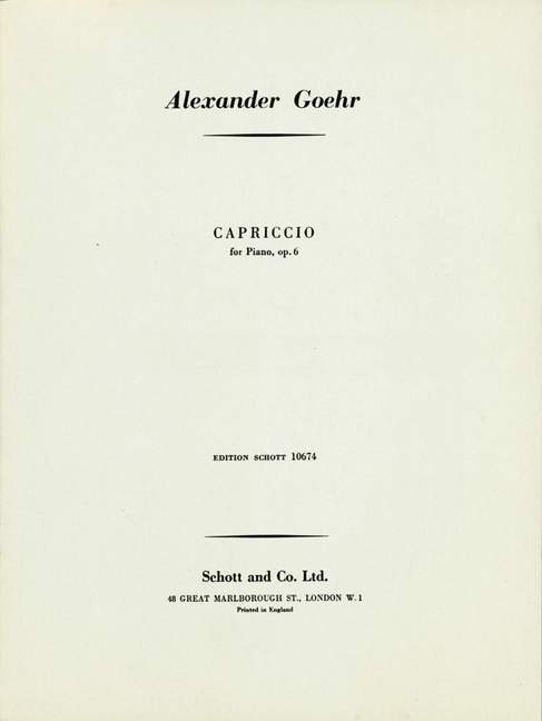 Capriccio op.6  for piano  