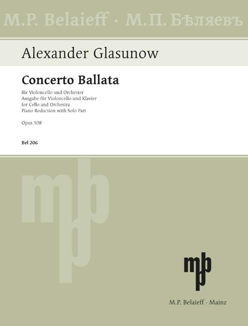 Concerto Ballata op.108  für Violoncello und Orchester  für Violoncello und Klavier