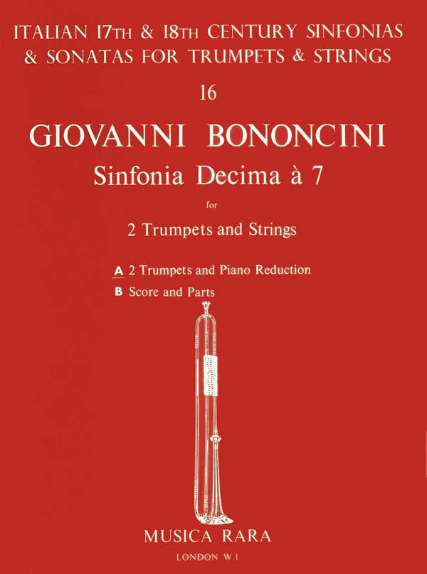 Sinfonia decima a 7  for 2 trumpets and strings  for 2 trumpets and piano