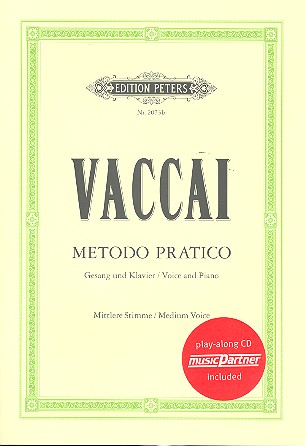 Metodo pratico di canto italiano (+CD)  für mittlere Stimme und Klavier  Gesangsstudien
