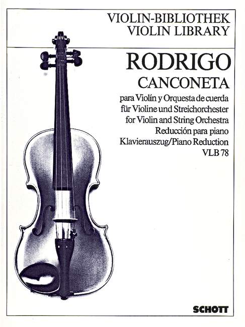 Cançoneta A-Dur  für Violine und Streichorchester  Klavierauszug mit Solostimme