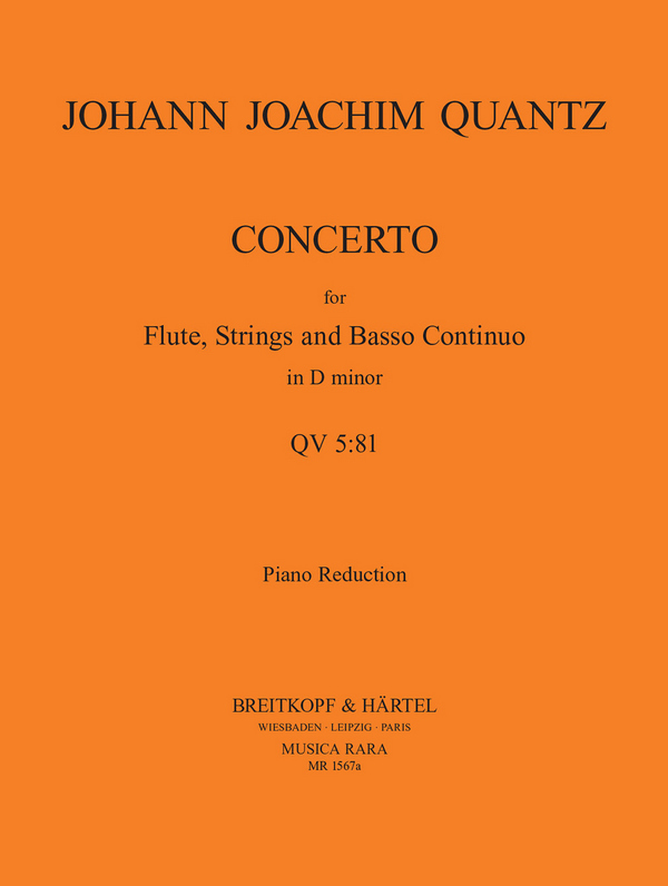 Concerto d minor  for flute, strings and bc  for flute and piano