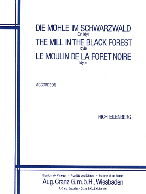 Die Mühle im Schwarzwald op.52 (Idylle)  für Akkordeon  