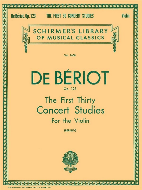 The first 30 concert studies op.123  for violin  