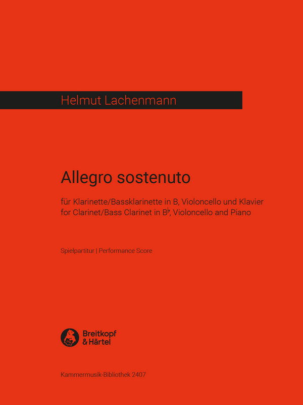 Allegro sostenuto  für Klarinette (auch Bassklarinette), Violoncello und Klavier  