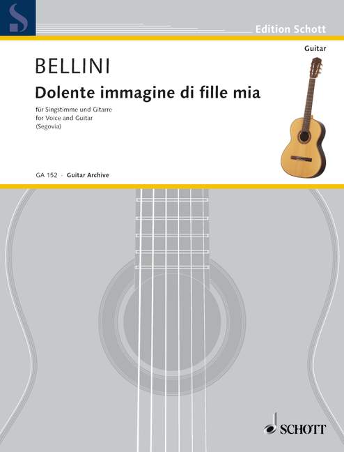 Dolente immagine di fille mia  für Gesang und Gitarre  
