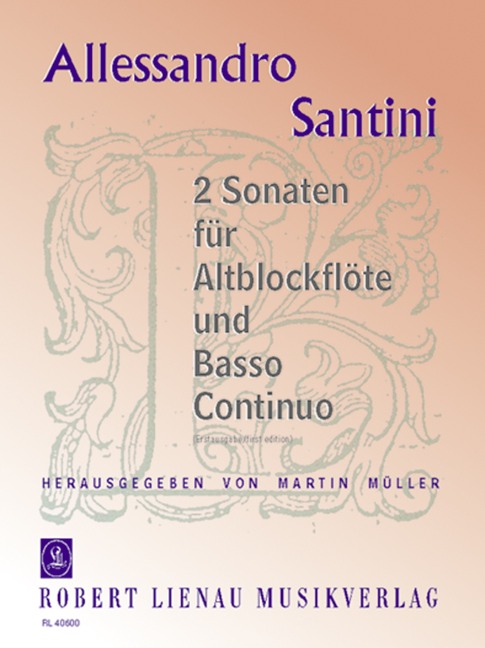 2 Sonaten  für Altblockflöte und Bc  
