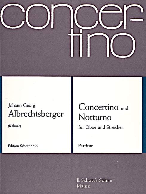 Concertino und Notturno  für Oboe und Streicher  Partitur