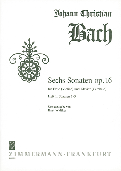 6 Sonaten op.16 Band 1 (Nr.1-3)  für Flöte und Klavier  