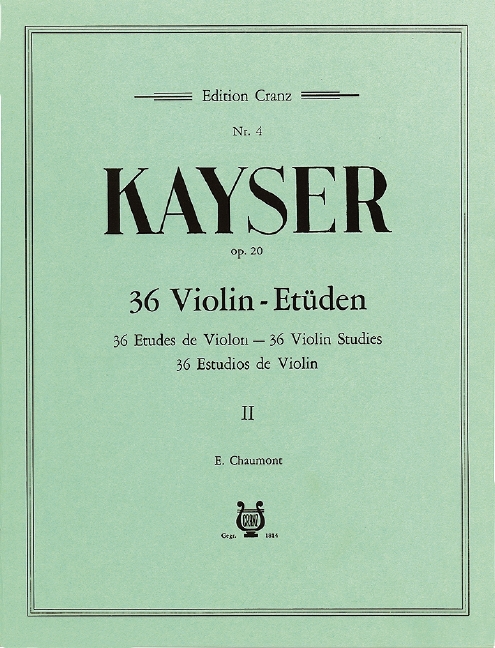 36 Violinetüden op.20 Band 2 (Nr.13-24)  für Violine  
