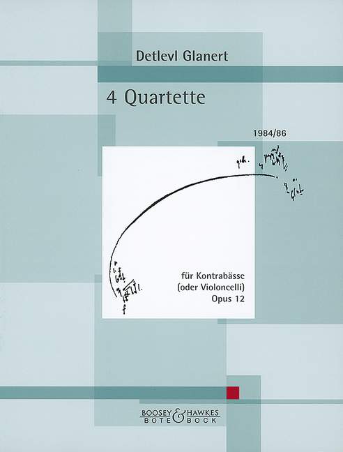 4 Quartette op.12  für 4 Kontrabässe  Partitur und Stimmen
