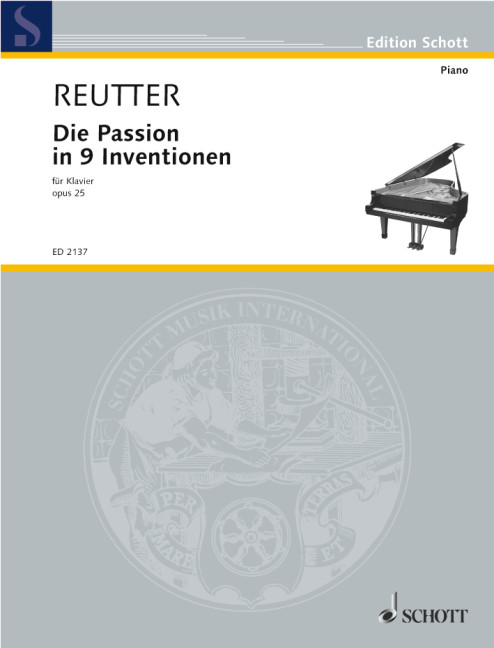 Die Passion in 9 Inventionen op. 25  für Klavier  