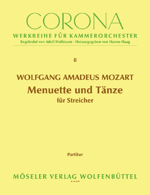 12 deutsche Tänze, 7 Salzburger Menuette, 6 ländlerische Tänze  für 2 Violinen und Violoncello  Partitur