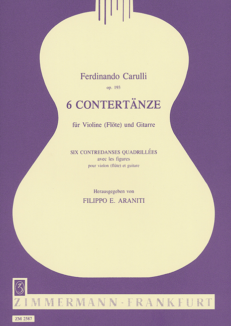 6 Contretaenze op.193  für Violine und Gitarre  
