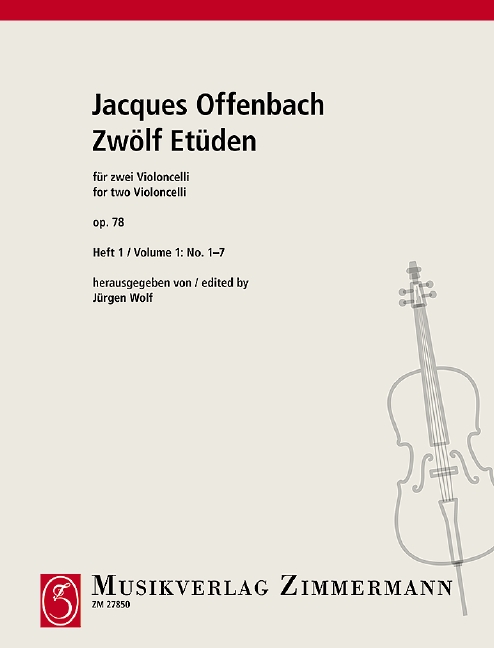 12 Etüden op.78 Band 1 (Nr.1-7)  für 2 Violoncelli  
