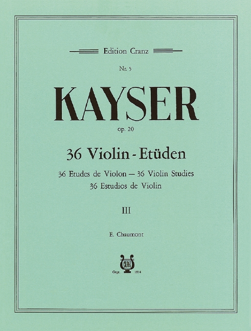 36 Violin-Etüden op.20 Band 3  für Violine  