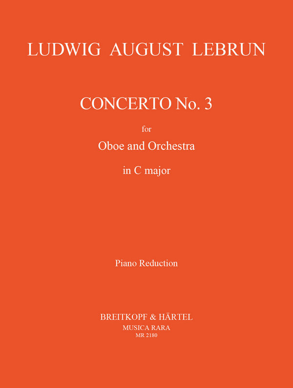 Konzert C-Dur Nr.3  für Oboe und Orchester  für Oboe und Klavier
