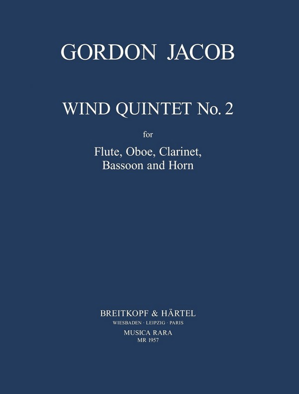Quintett G-Dur Nr.2  für Flöte, Oboe Klarinette, Horn und Fagott  Partitur und Stimmen