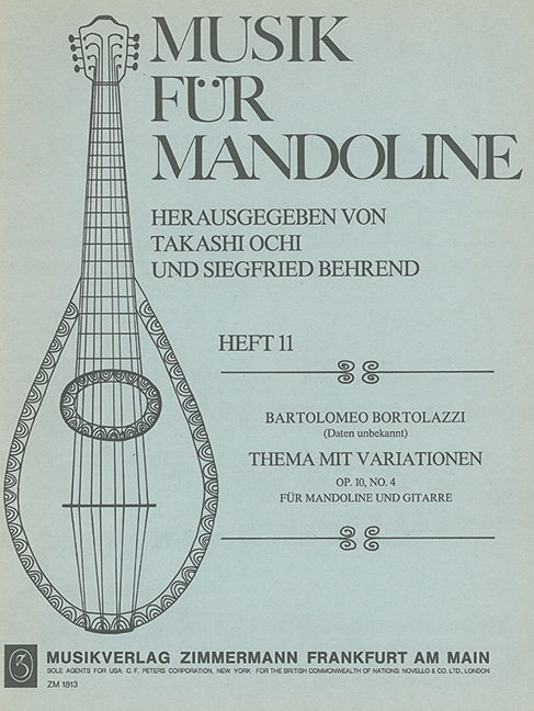 Thema mit Variationen op.10,4  für Mandoline und Gitarre  