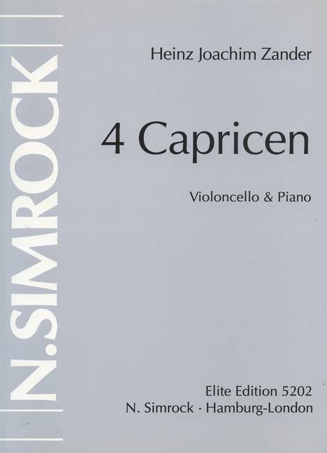 4 Capricen  für Violoncello und Klavier  