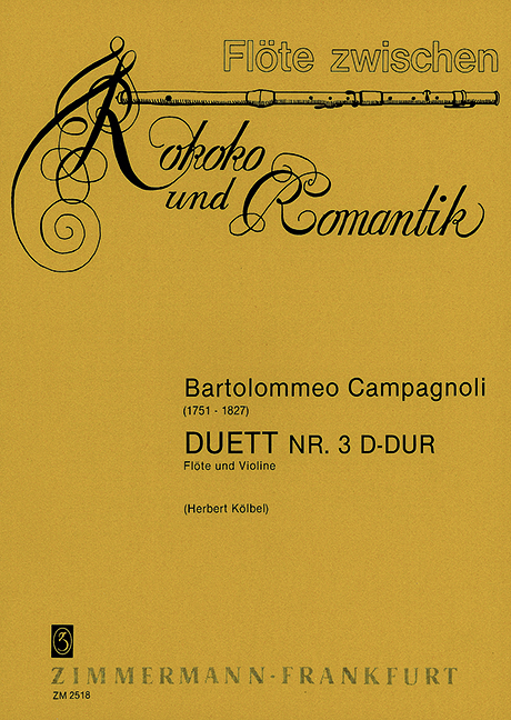 Duett D-Dur Nr.3 für Flöte und Violine    