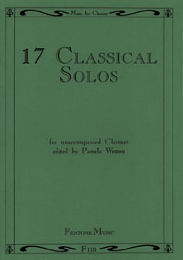 17 classical solos  for clarinet  
