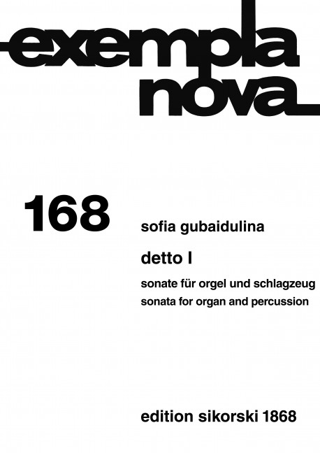 Detto 1 (Sonate)  für Orgel und Schlagzeug  2 Spielpartituren