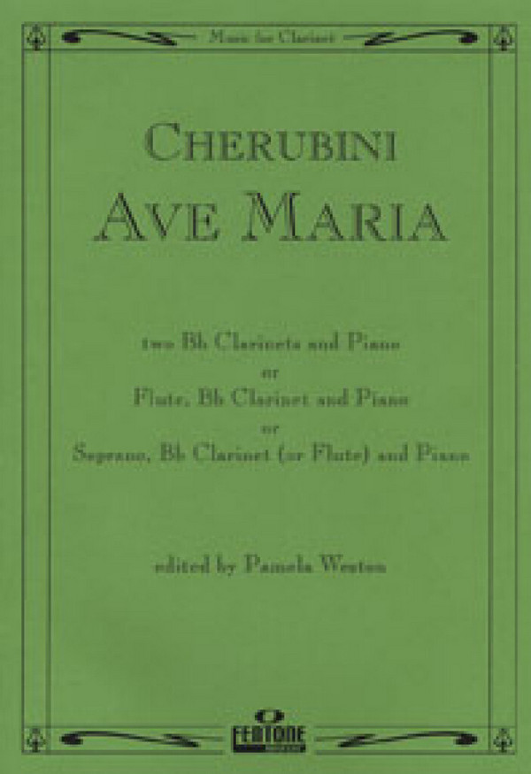 Ave Maria  for 2 clarinets (flute and clarinet) and  piano  