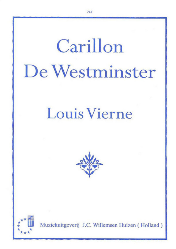 Carillon de Westminster  für Orgel  