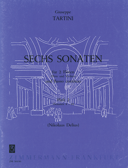 6 Sonaten Band 2 (Nr.4-6) für  2 Flöten / Flöte und Violine) und Bc  