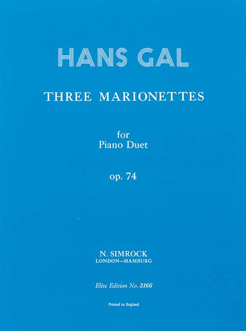 3 Marionettes op.74  für Klaver zu 4 Händen  