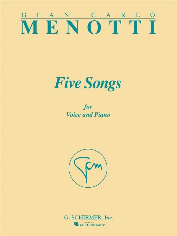 5 Songs  for voice and piano  