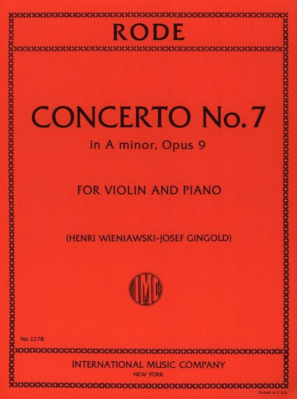 Concerto a minor op.9,7  for violin and piano  