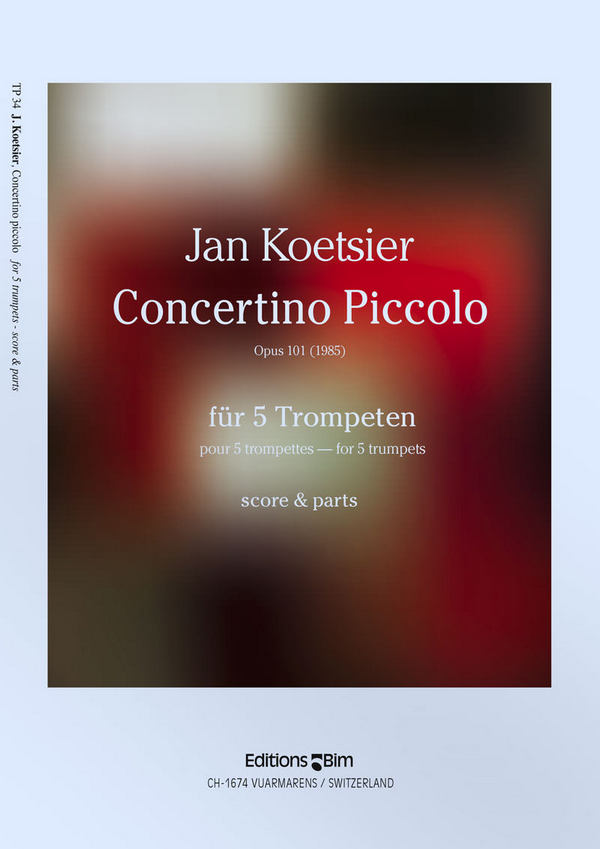 Concertino piccolo op.101  für 5 Trompeten  Partitur und Stimmen