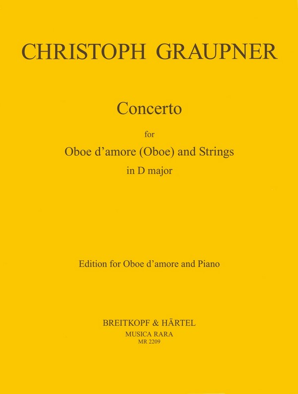 Concerto D major  for oboe d'amore (oboe) and piano  