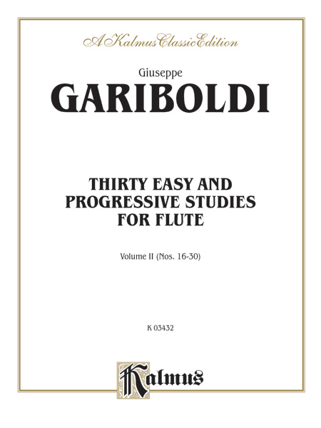 30 easy and progressive Studies  vol.2 (nos.16-30) for flute  