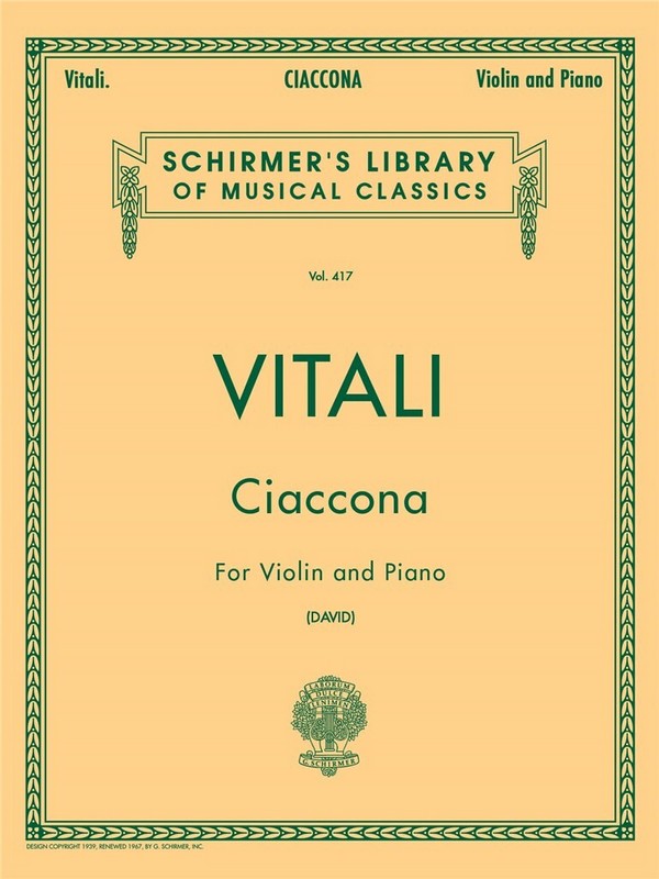 Ciaccona  for violin and piano  