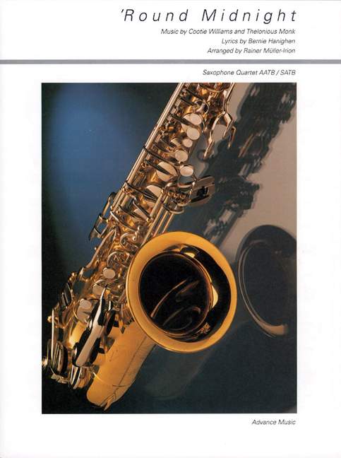Round Midnight  for saxophone quartet (AATB/SATB)  Müller-Irion, arr.