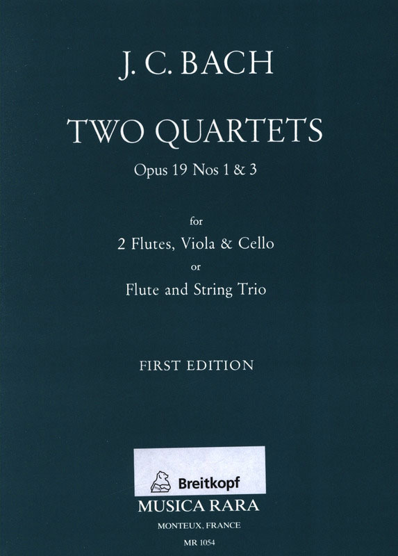 2 Quartette op.19,1 und op.19,3  für 2 Flöten, Viola und Cello (Flöte und Streichtrio)  Stimmen