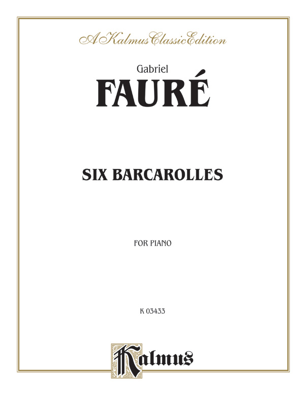 6 Barcarolles  for piano  