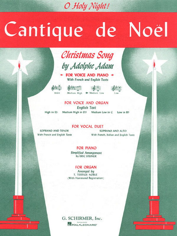 Cantique de Noel   für mittlere Singstimme und Klavier (fr/en)  