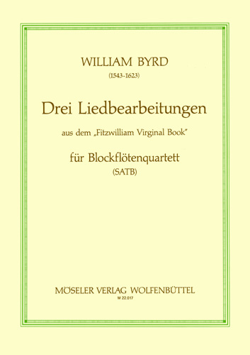 3 Liedbearbeitungen aus dem Fitzwilliam Virginal Book  für 4 Blockflöten (SATB)  Partitur