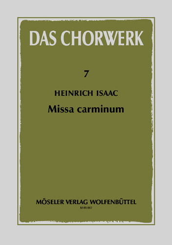 Missa carminum  für 4 Stimmen (gem Chor) a cappella  Partitur