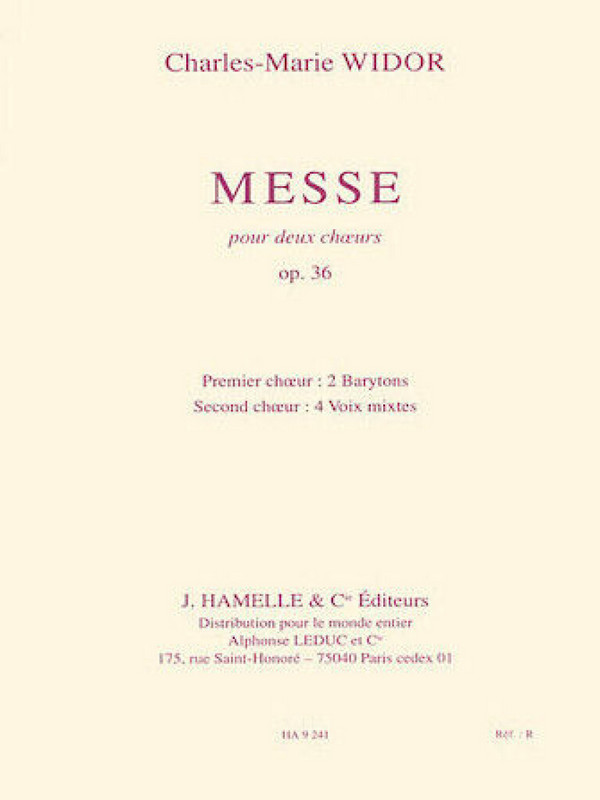 Messe op.36  pour 2 choeurs et 2 orgues  partition de choeur
