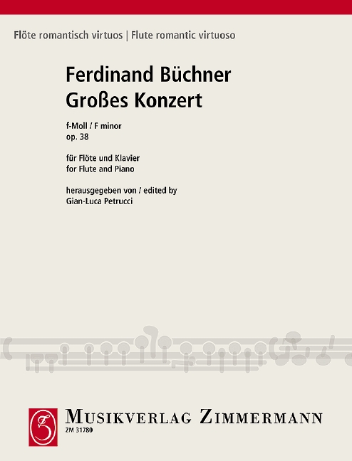 Grosses Konzert f-Moll op.38  für Flöte und Klavier  