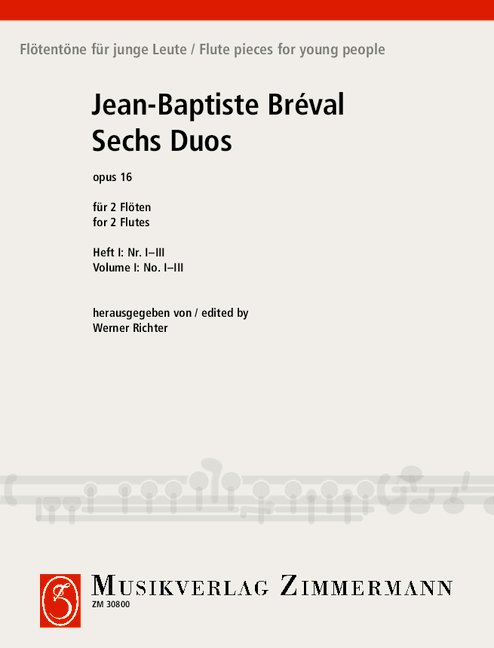 6 Duos op.16 Band 1 (Nr.1-3) für  2 Flöten  Spielpartitur