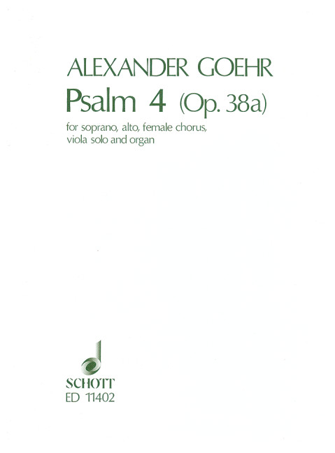 Psalm 4 op.38A  for soprano, alto, female chorus, viola and organ  Partitur