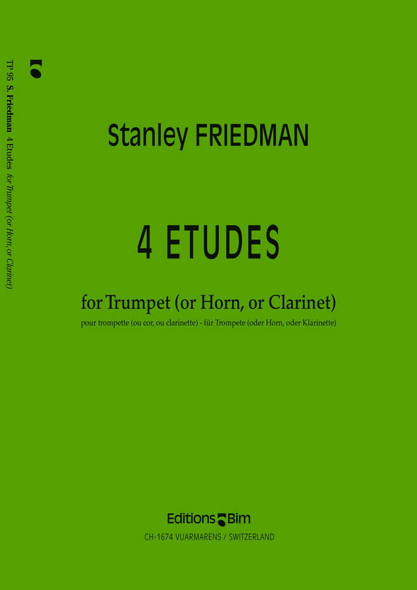 4 Etudes for trumpet (or horn, or  clarinet)  